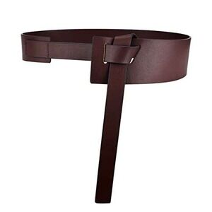 Commense Women's Wide Faux Leather Belt Buckle Sash Brown Fashion Accessory